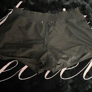 Black swim cover shorts